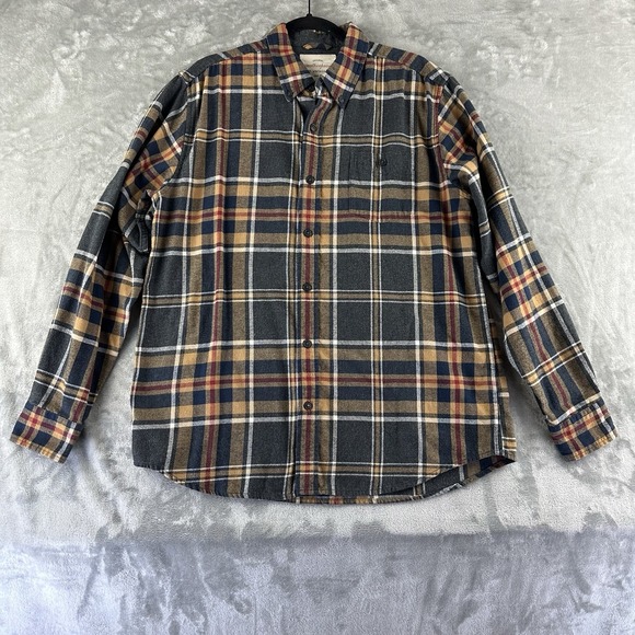 Weatherproof Other - Weatherproof Vintage Shirt Men's L Blue Tan Red Plaid Flannel Lumberjack Outdoor